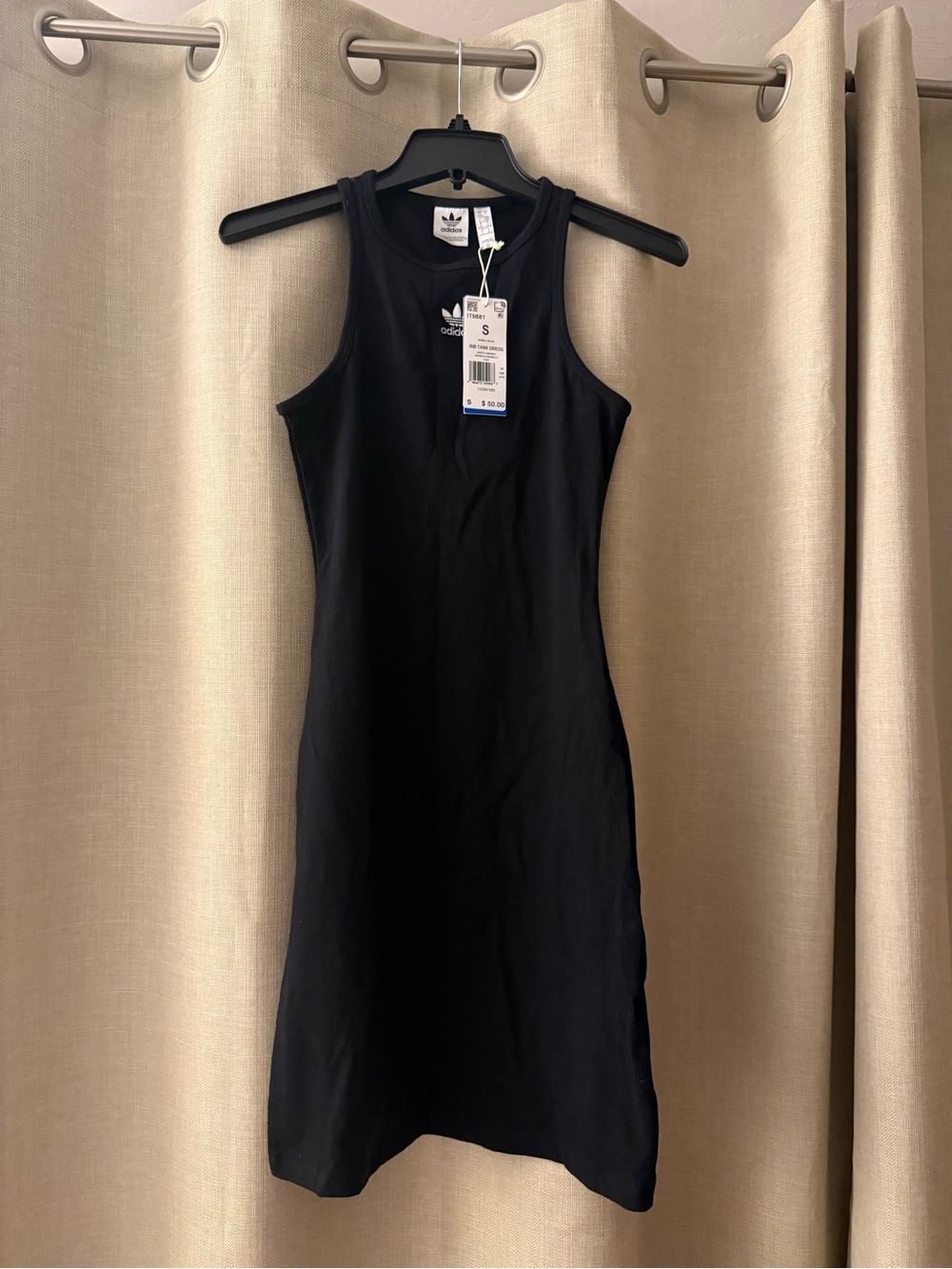 adidas Black Racerback Midi Dress